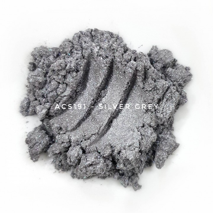 Косметический пигмент ACS191 Silver Grey (Серебристо-серый), 10-60 мкм
