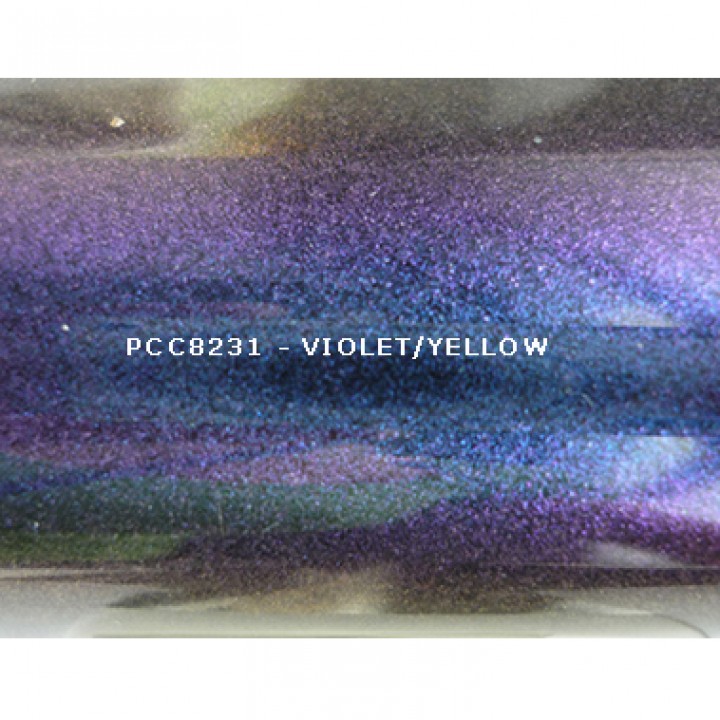 Косметический пигмент PCC8231 Violet/Yellow (Фиолетовый/желтый), 30-115 мкм
