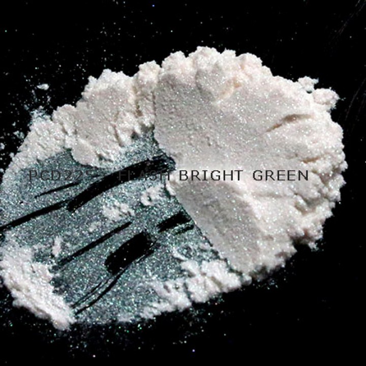 Косметический пигмент PCD225 Flash Bright Green (Вспыхивающий ярко-зеленый), 20-100 мкм
