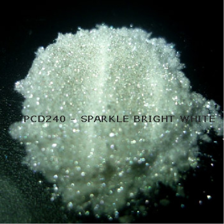 Косметический пигмент PCD240 Sparkle Bright White (Искристый ярко-белый), 40-200 мкм