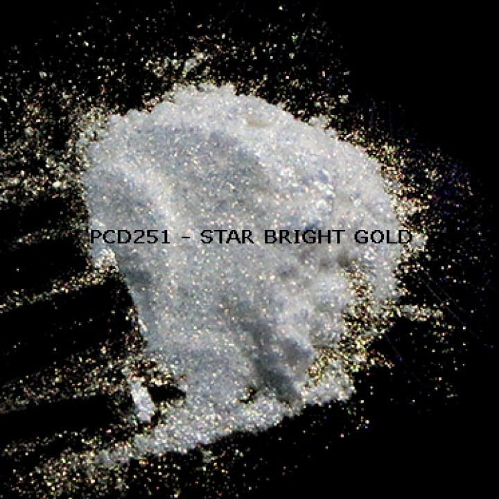 Косметический пигмент PCD251 Star Bright Gold (Звездный ярко-золотой), 50-300 мкм