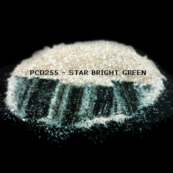 Косметический пигмент PCD255 Star Bright Green (Звездный ярко-зеленый), 50-300 мкм