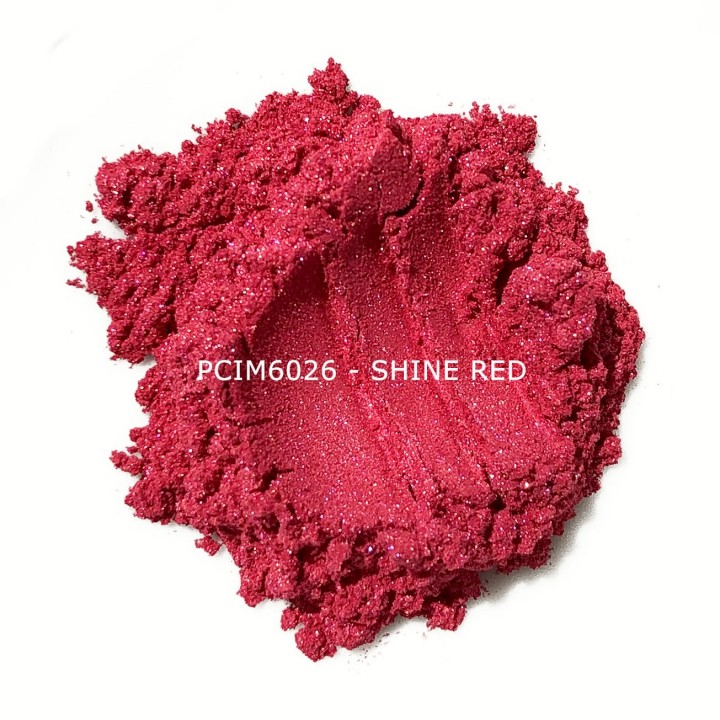 Косметический пигмент PCIM6026 Shine Red (Сияющий красный), 10-60 мкм