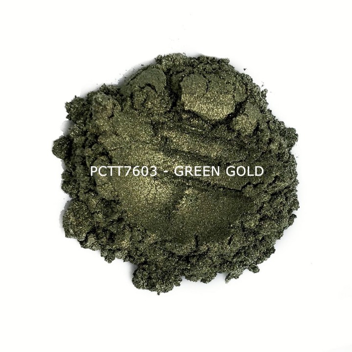 Косметический пигмент PCTT7603 Green Gold (Зелено-золотой), 10-60 мкм