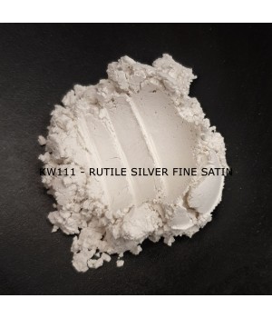 KW111 - Рутильное атласное серебро, 0-15 мкм (Rutile Silver Fine Satin)